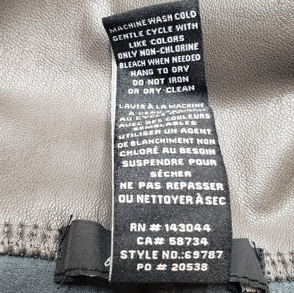 7 For All Mankind Brown Faux Leather Leggings Women's Plus Size 2X - Picture 9 of 14